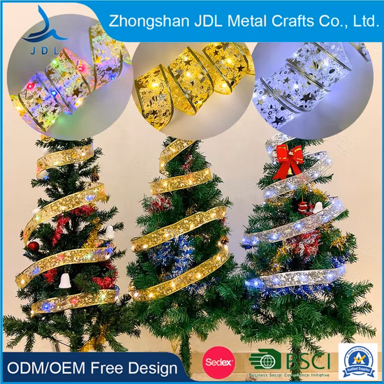Alta qualidade preço barato iluminação de férias ao ar livre à prova d'água solar decoração de natal luz de árvore led luz de corda